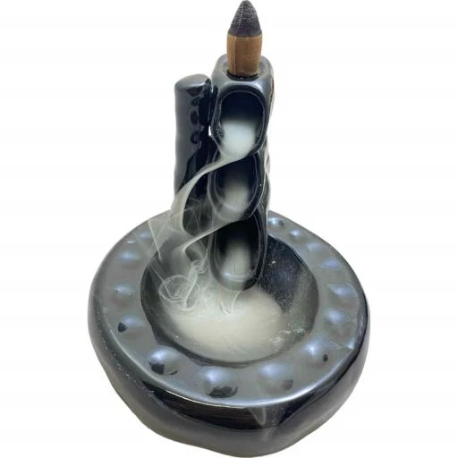 Legna da ZenN - Di bambù Shape Waterfall Backflow Incense Cone Burner 4.7x3.9”
