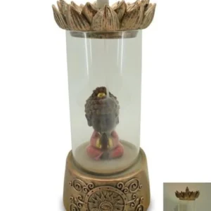 ZenN - Baby Buddha LED Backflow Incense Burner 4.2x4.2x5.7” con Alta Resa Termica