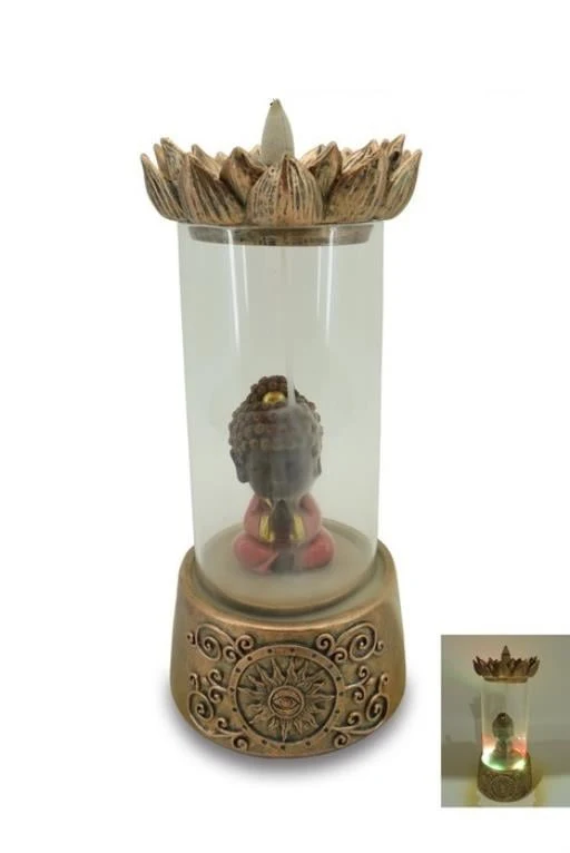 ZenN - Baby Buddha LED Backflow Incense Burner 4.2x4.2x5.7” con Alta Resa Termica