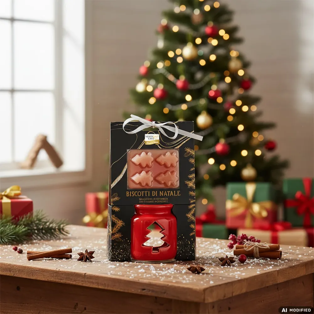 VESTIAMO CASA GRAN NATALE - Bruciatore Ceramica Natalizio con Essenze Profumate