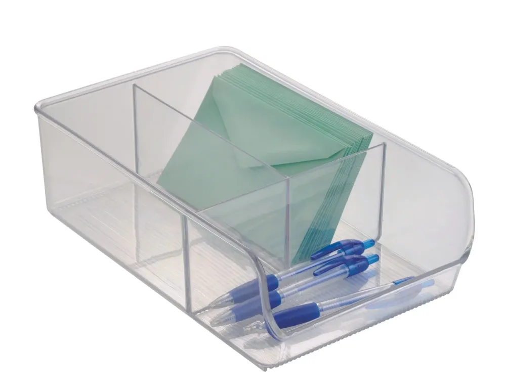 Linus - Contenitore di archiviazione Clear - 3 compartimenti