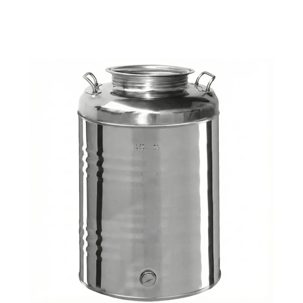 Contenitore Olivari 50L Acciaio Inox per Olio d’Oliva con Chiusura Ermetica