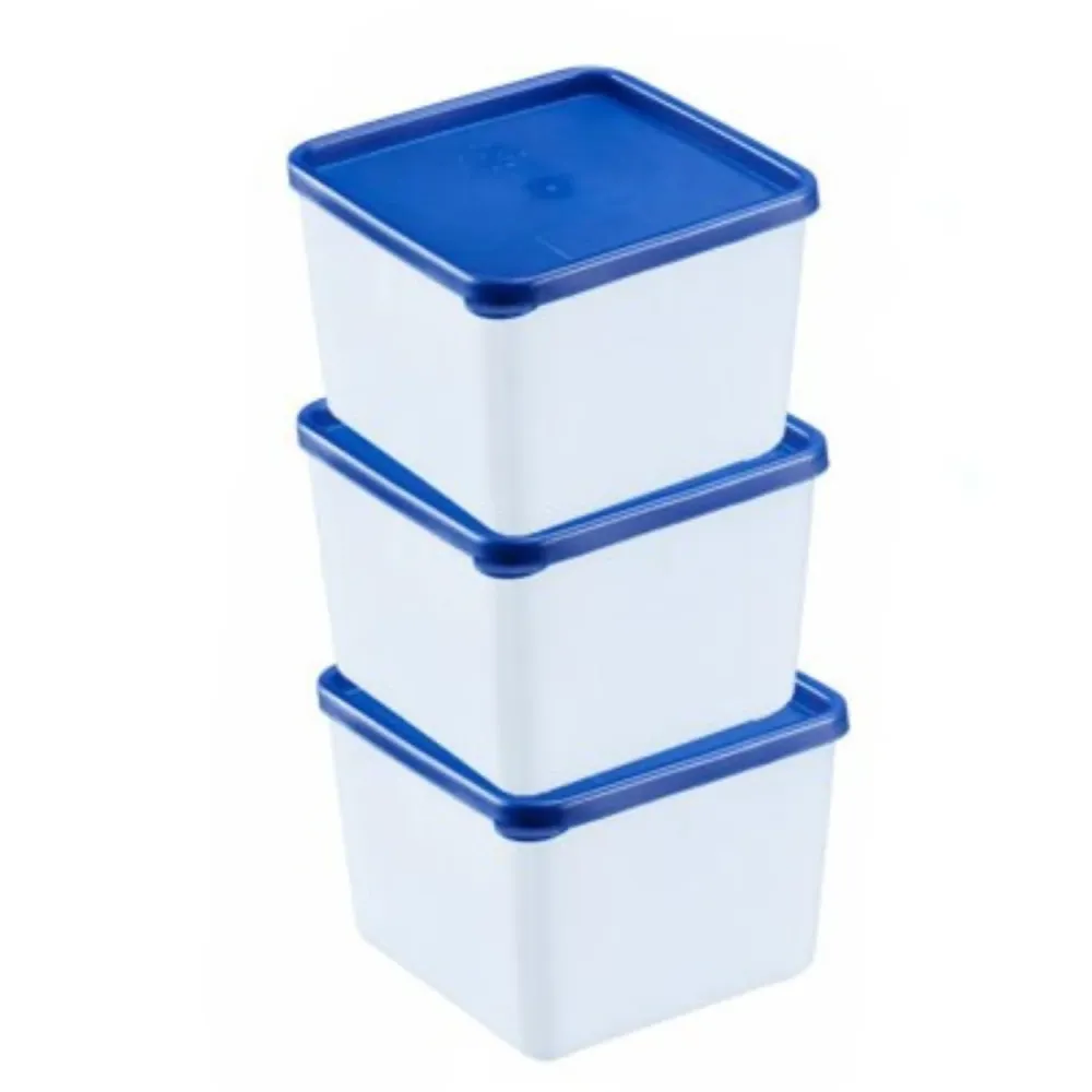 Set 3 contenitori freezer trio 11,3x11,3x8,5cm, 0,75 l