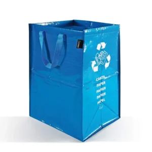 Contenitore Raccolta Differenziata 62L Ricicla Bag Maniglie Blu Perfetto