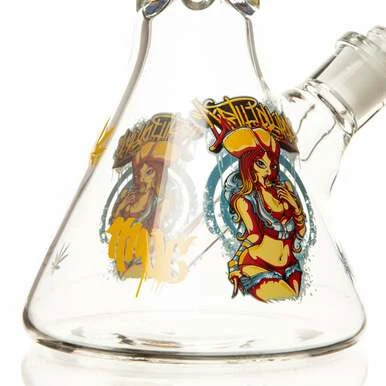 14" 7mm Focoso Treasure Beaker Bong