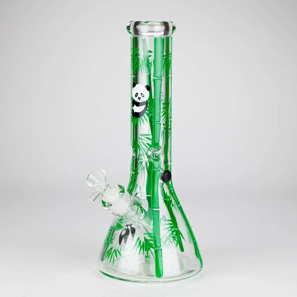 12" 7mm Panda & Di bambù Beaker Glass Bong (Montaggio Semplice)