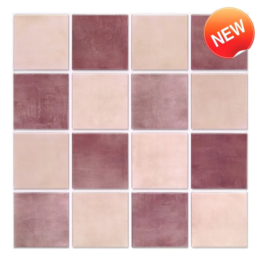 Box Attrezzi con Ruote 3D Dusty Rose Square Peel and Stick Wall Tile