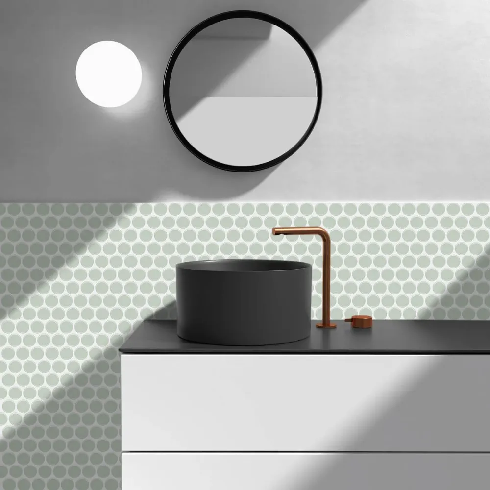Box Attrezzi con Ruote Green Penny Backsplash Peel and Stick Tile