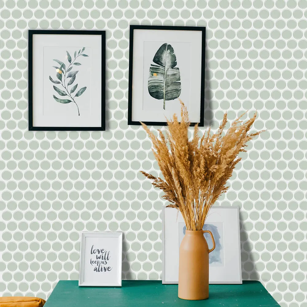 Box Attrezzi con Ruote Green Penny Backsplash Peel and Stick Tile