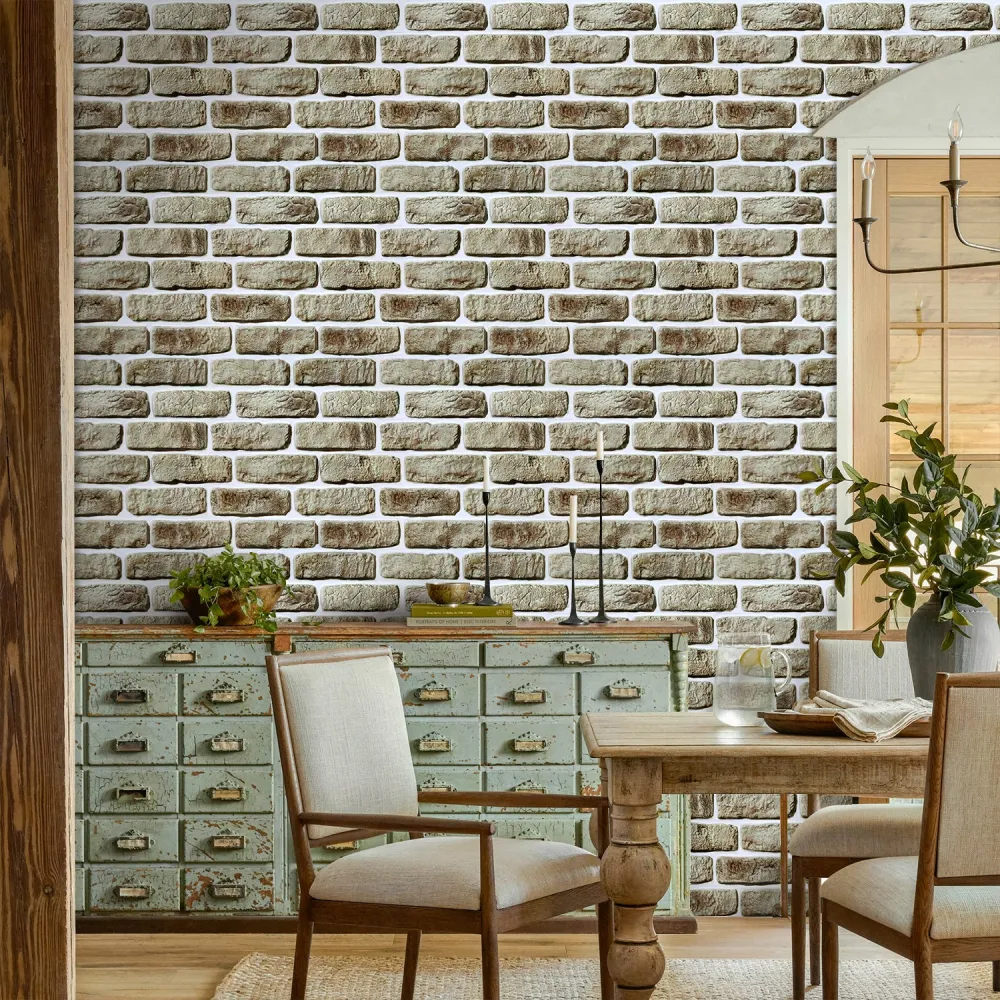 3D Camouflage Giallo oro Brick Peel and Stick Wall Tile