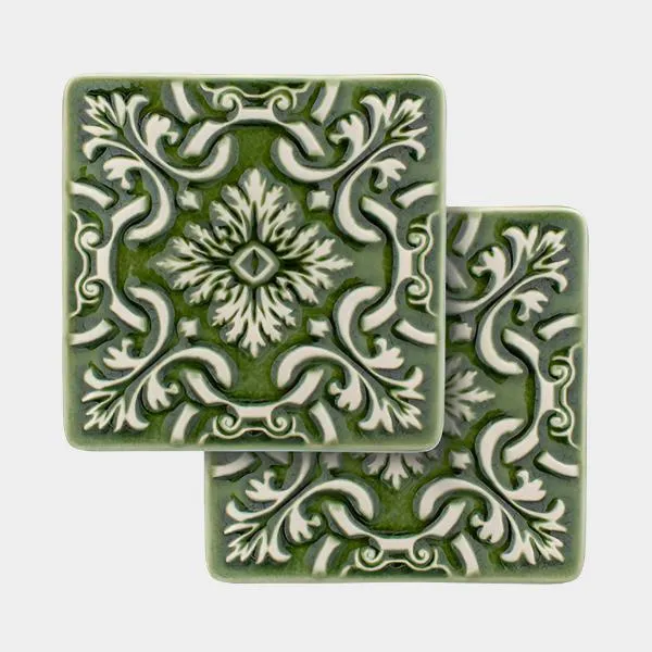 2 Coasters Di ceramica Set per Attrezzi da Giardino