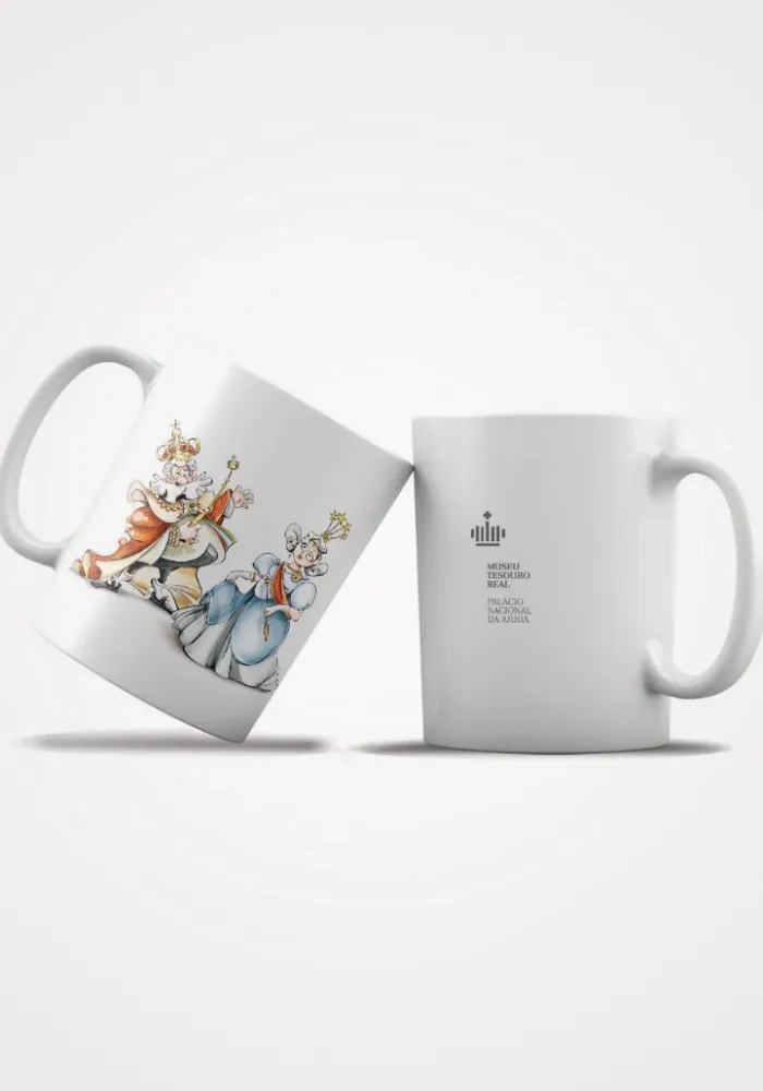 Contenitore per Legna Smaltato mug King & Queen