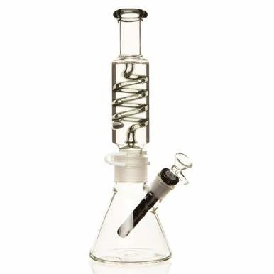14” Freezable Pull Apart vetro Beaker Bong Grigio Antracite