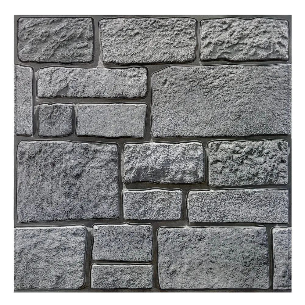 3D Old Grigio Stone Peel and Stick Wall Tile