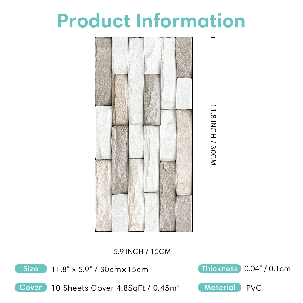Peel and Stick Tile Stickers Sample (1 Sheet) con Serratura Combinazione Tsdd0081