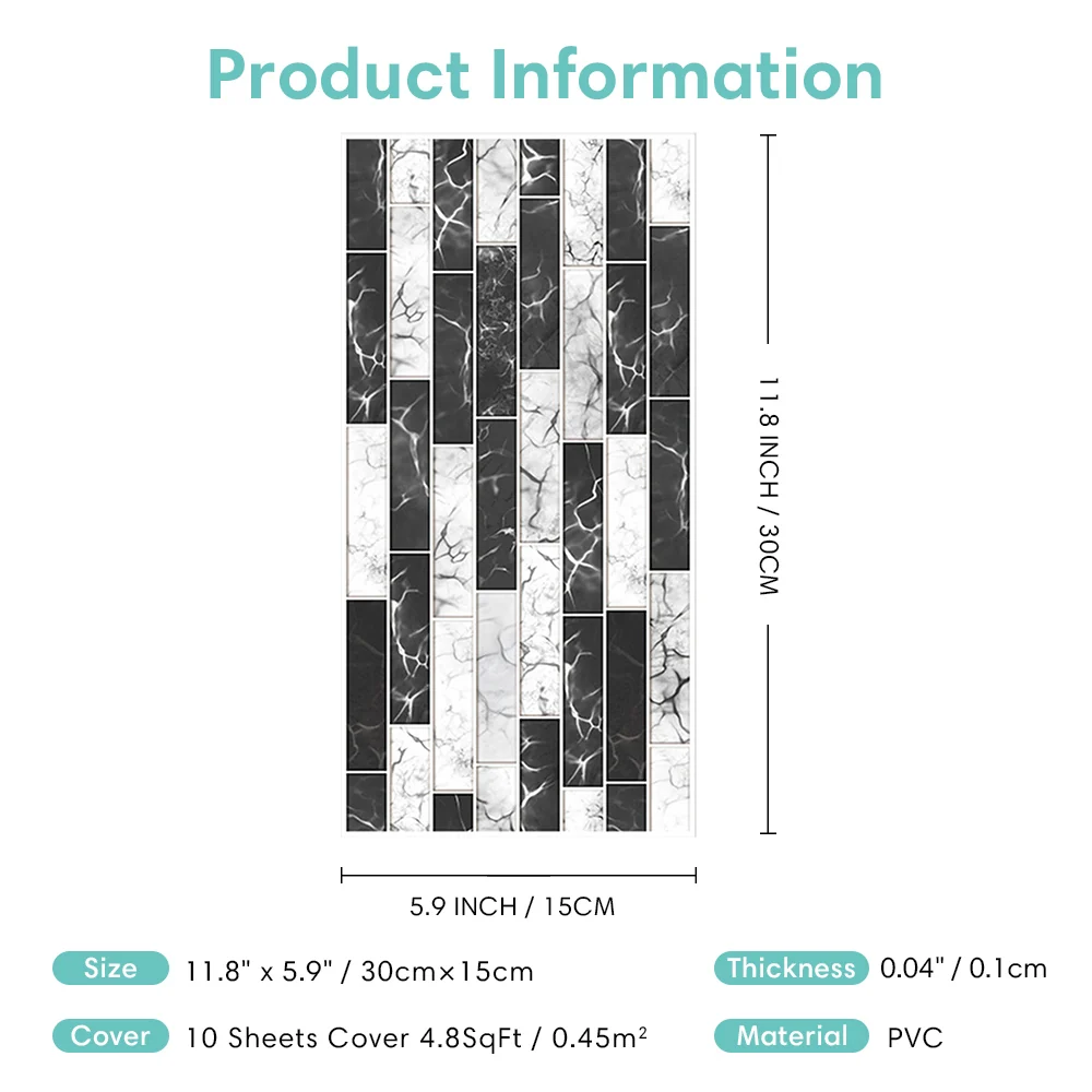 Peel and Stick Tile Stickers Sample (1 Sheet) con Serratura Combinazione Tsdd0081
