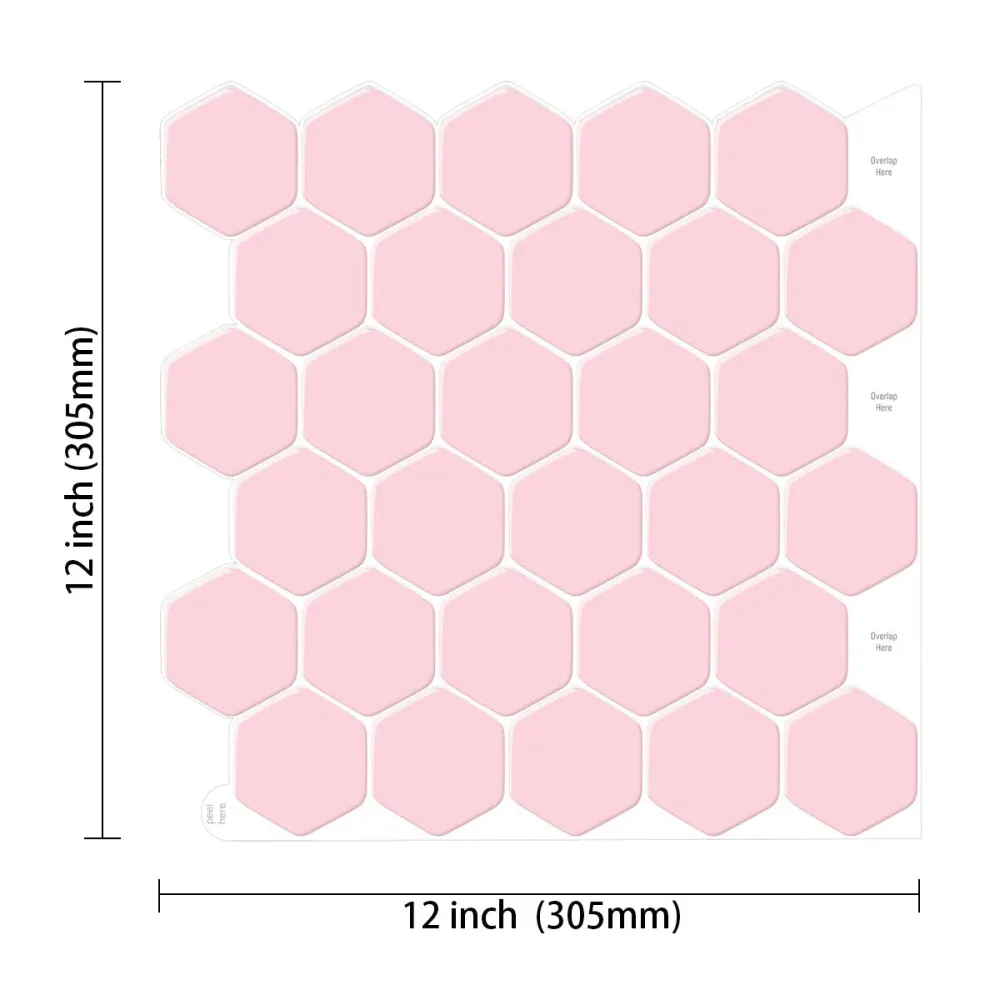 Pink Hexagon Peel and Stick Backsplash Tile con Sistema di Ventilazione