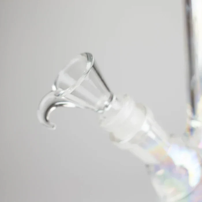 8" Shiny Beaker Bong w/ Ribbed Base Grigio Antracite
