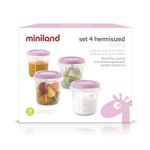 Set Contenitori Ermetici Miniland Rosa