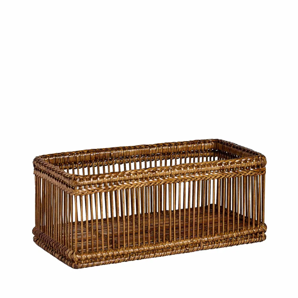 Contenitore Rain rattan naturale, dim. 31x16x13 cm