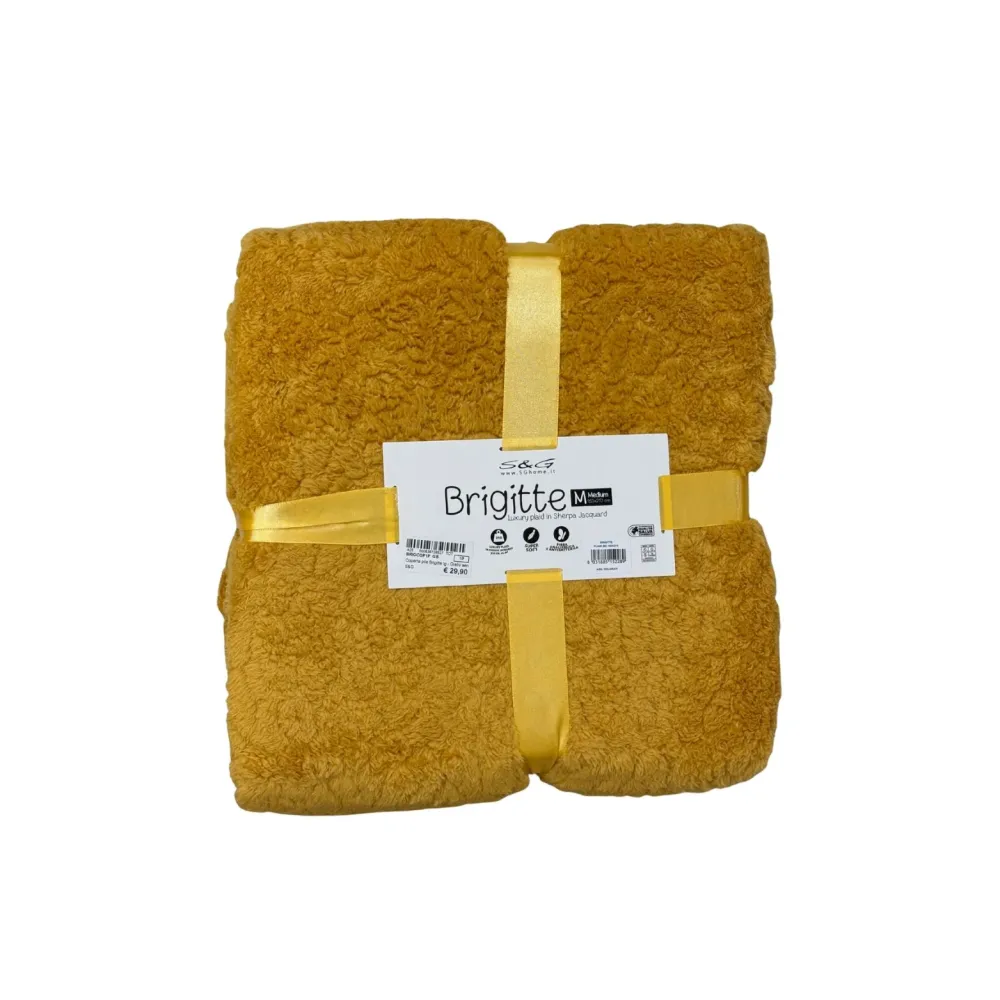 S&G Coperta pile Brigitte tg l 210x240 Giallo senape Matrimoniale