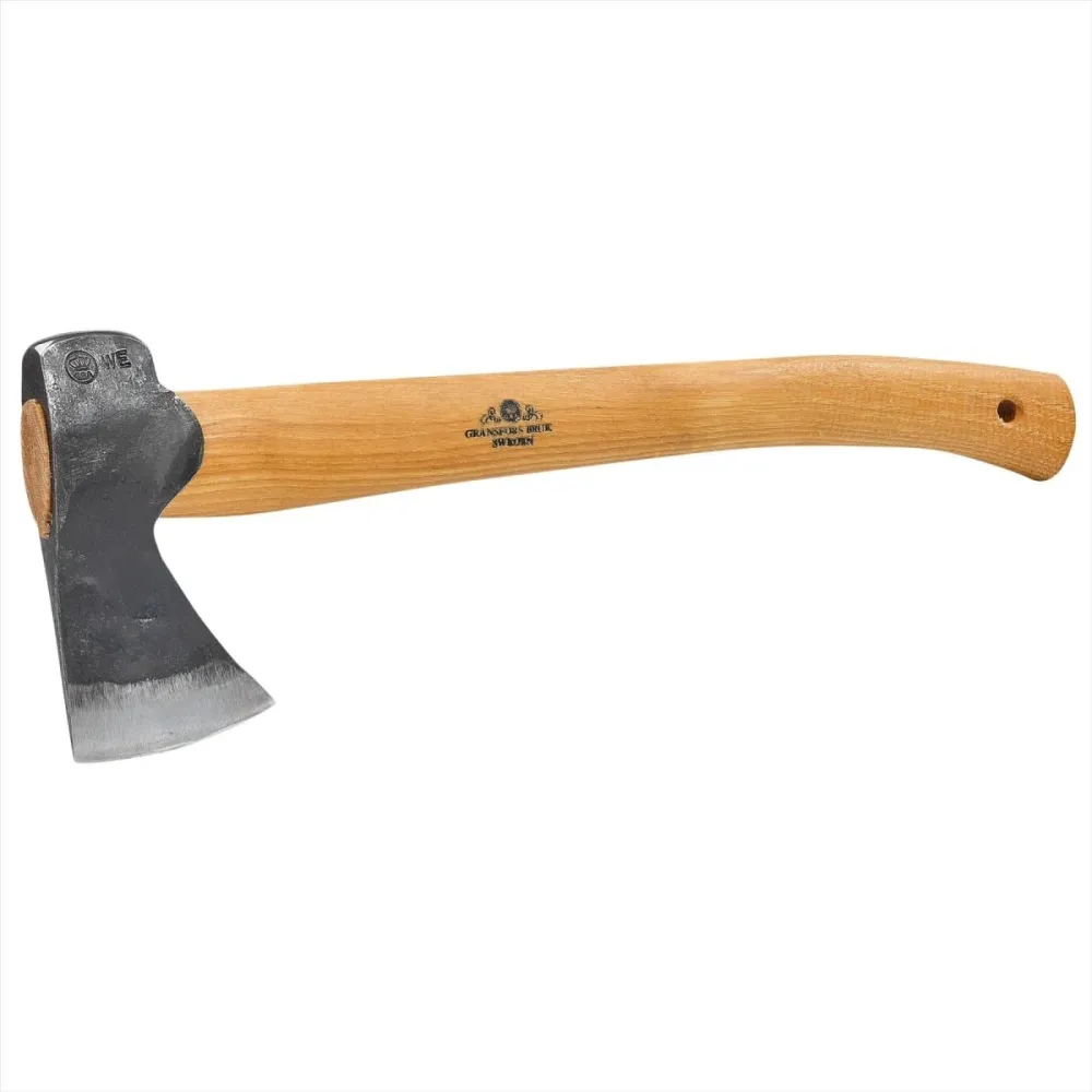 Accetta da cacciatore Gransfors Bruk, manico lucido, legna da ardere forgiata sottile da 48 cm