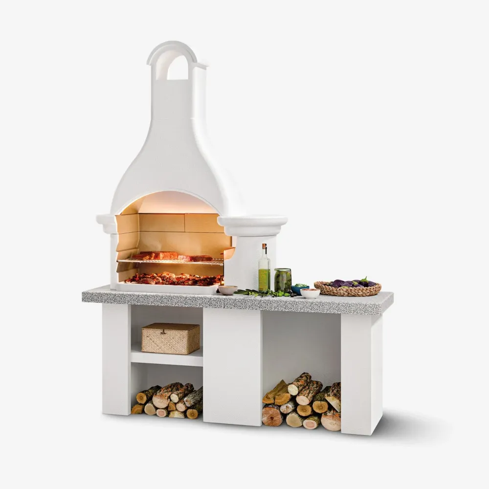 Barbecue cemento legna LANZAROTE - PALAZZETTI perfetto per cucinare all’aperto con stile e funzionalità