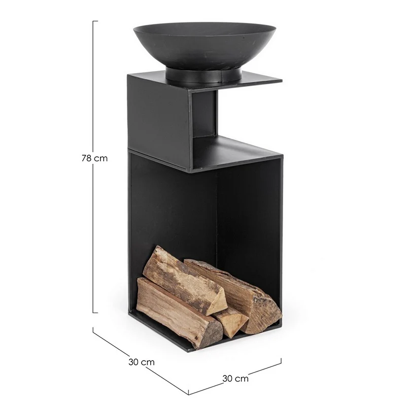 Bizzotto Braciere Legna per Esterni Efesto H78 cm