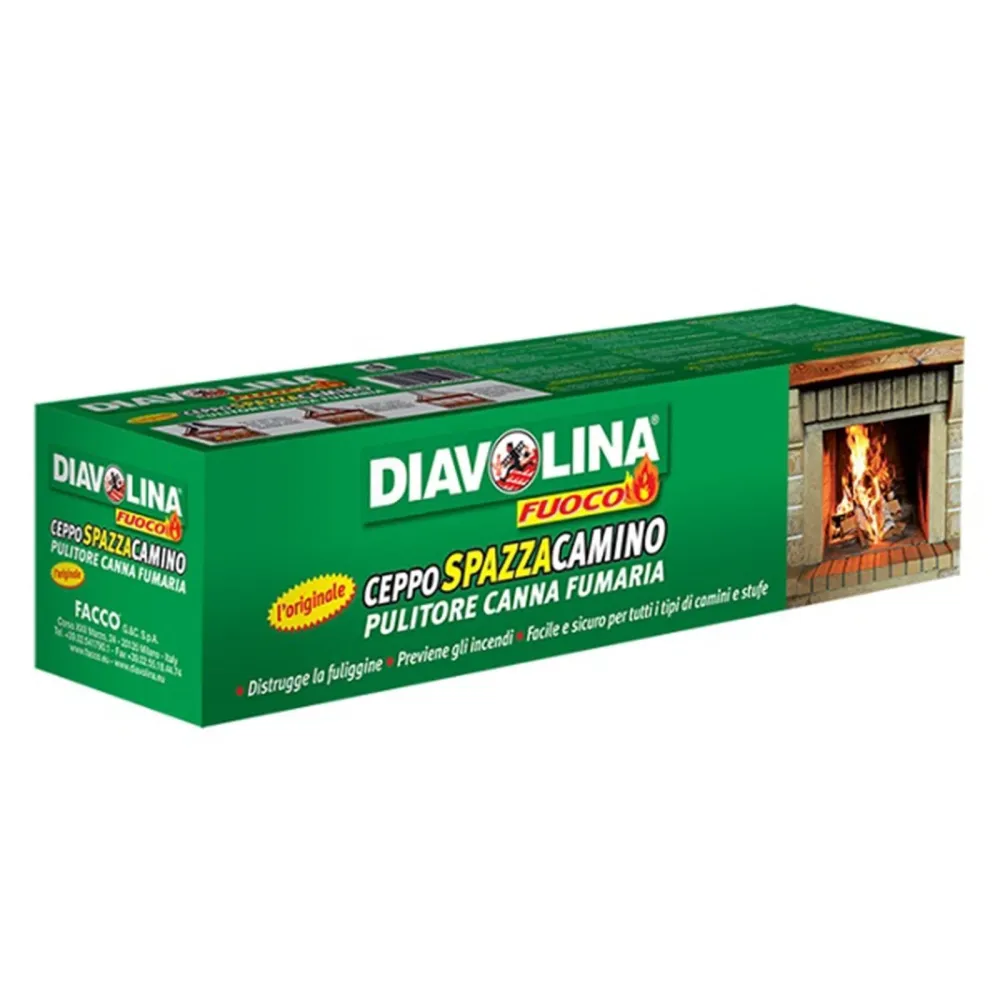 Ceppo spazza camino per stufe legna tronchetto mangia fuliggine