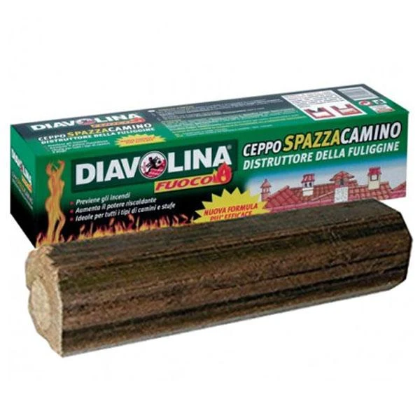 Ceppo spazza camino per stufe legna tronchetto mangia fuliggine