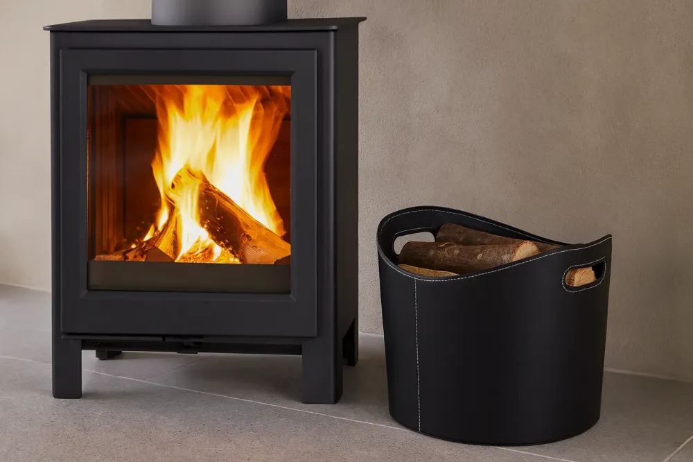 Cesta porta legna simil pelle - Aduro Proline Ø39