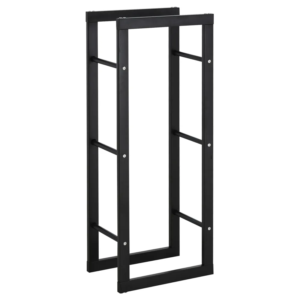 Easycomfort Scaffale Porta Legna Legnaia Verticale Supporto per Legna Portata 100kg Metallo 40 × 25 × 100cm