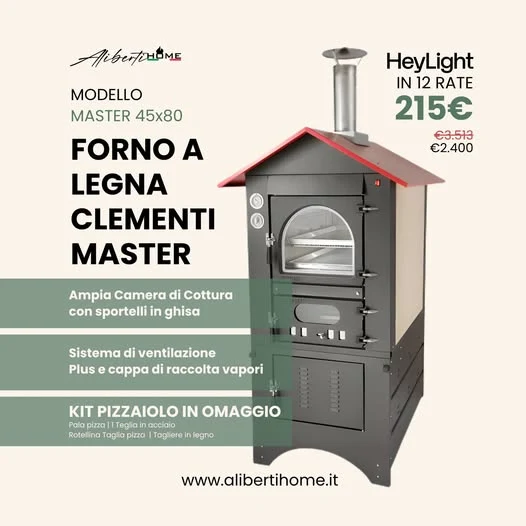 Forno legna da esterno Clementi Master 45 x 80