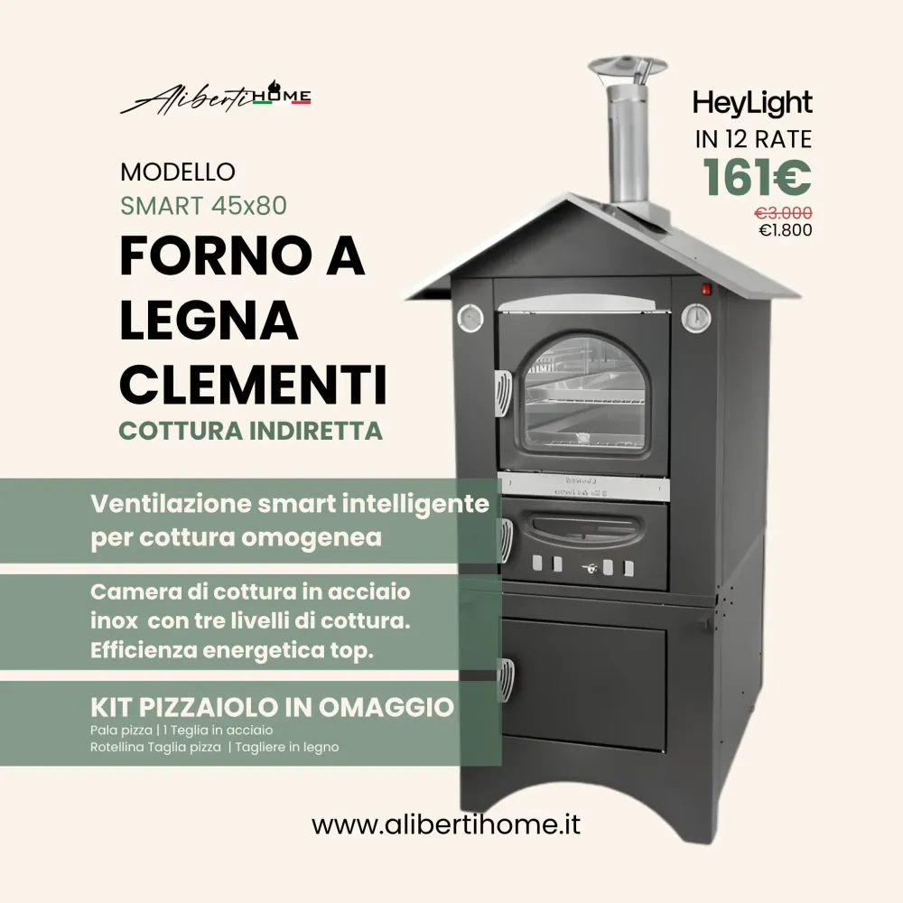 Forno legna Tetto Antracite Clementi 45 x 80