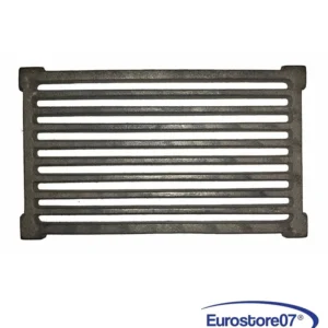 GRIGLIA GHISA PER CUCINA LEGNA - CAMINETTO - BARBECUE CENERE 370 x 220 mm.