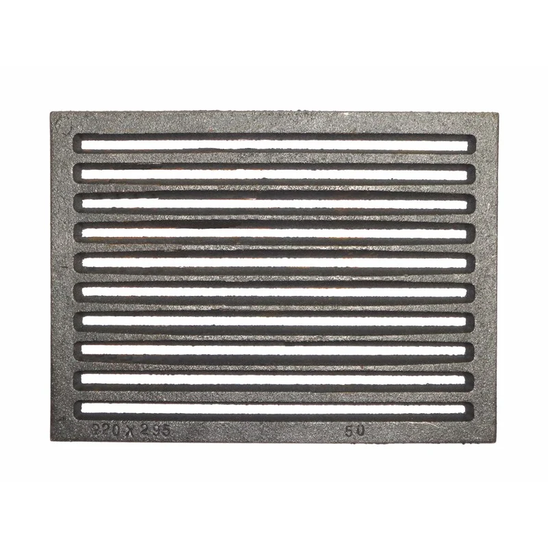 GRIGLIA GHISA PER CUCINA LEGNA - CAMINETTO - BARBECUE CENERE 295 x 220 mm.