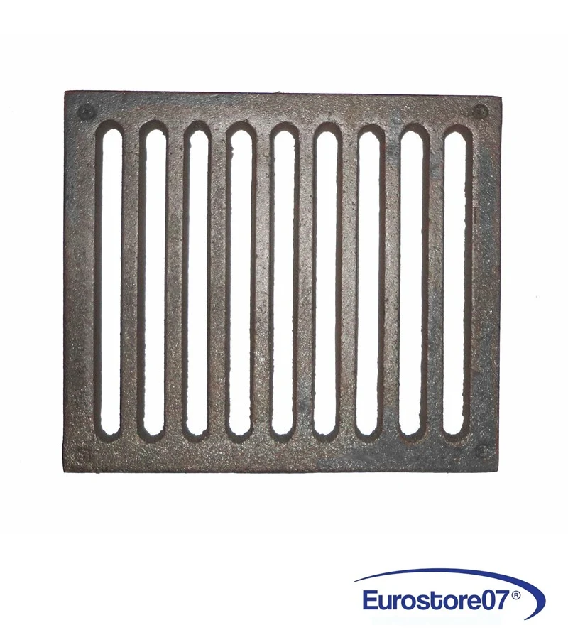 GRIGLIA GHISA PER CUCINA LEGNA - CAMINETTO - BARBECUE CENERE 205 x 235 mm.