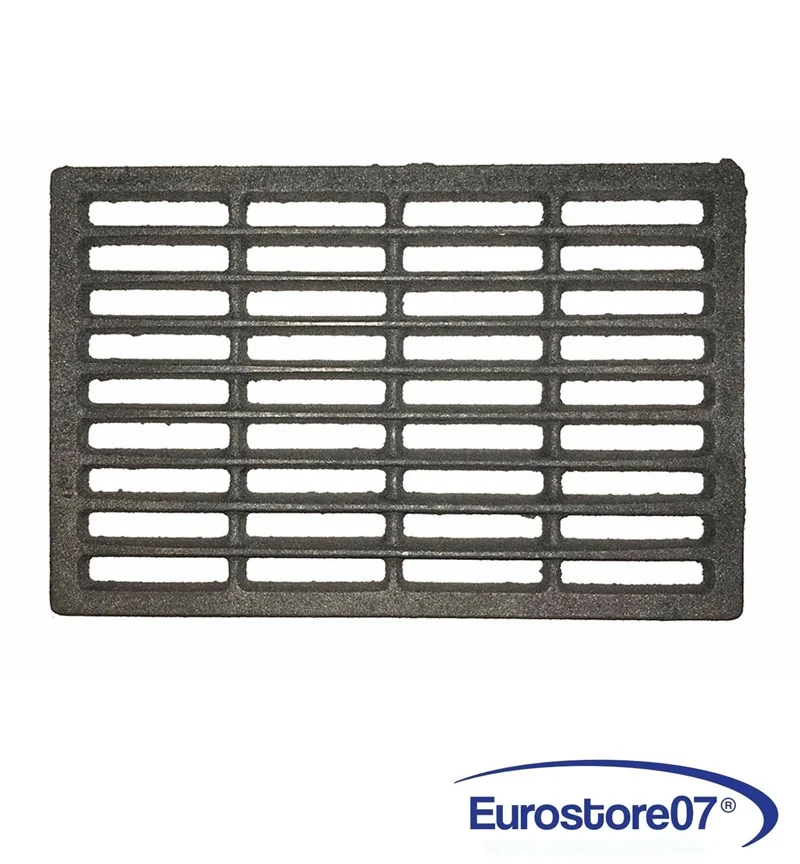 GRIGLIA GHISA PER CUCINA LEGNA - CAMINETTO - BARBECUE CENERE 280 x 180 mm.