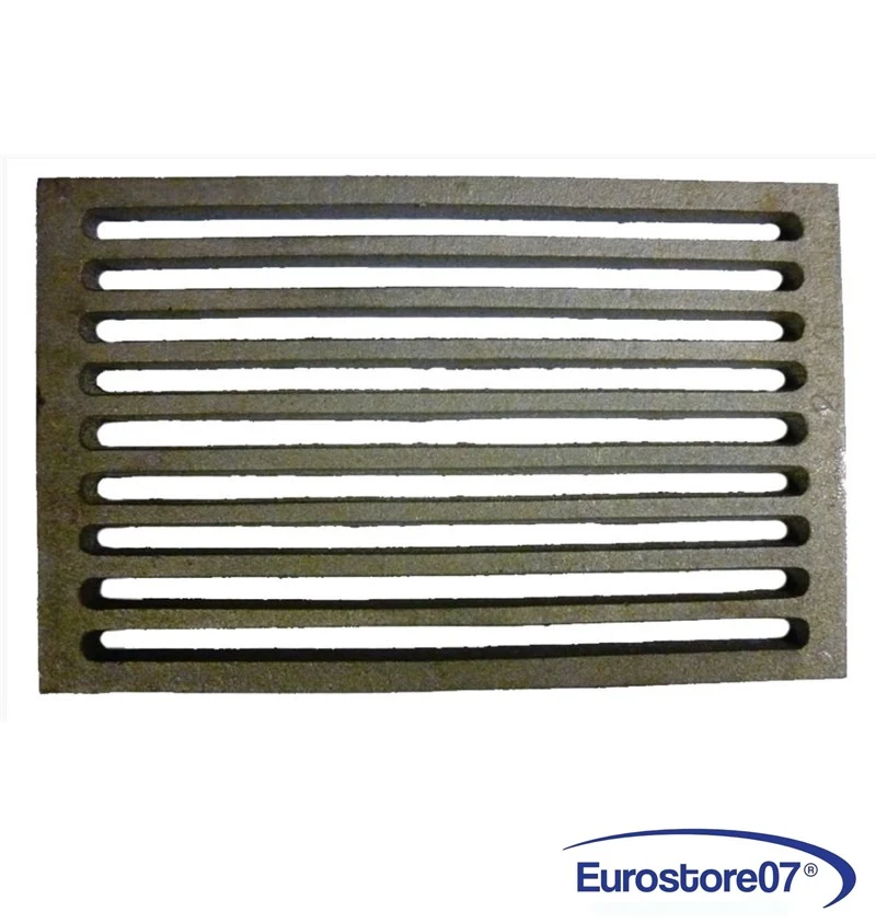 GRIGLIA GHISA PER CUCINA LEGNA - CAMINETTO - BARBECUE CENERE 135 x 255 mm.