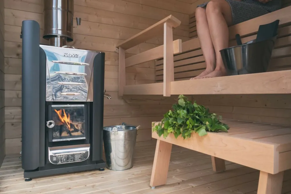 Harvia Stufa legna per sauna 20 Pro ES, 8-20m³, con serbatoio dell'acqua anteriore