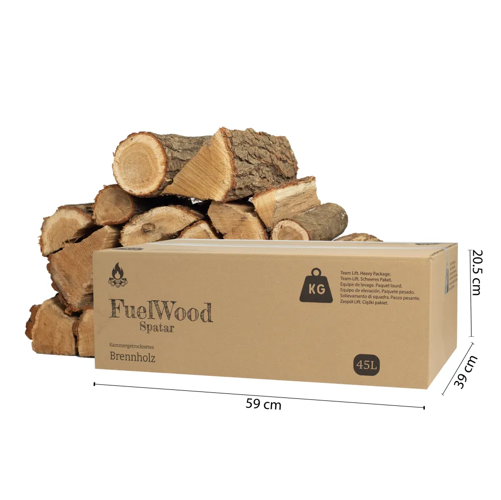 Legna da ardere frassino essiccata forno 45 litri - Lunghezza dei ceppi circa 25 cm - Umidità del legno sotto il 15% - per...