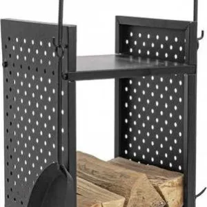 Porta legna Yes Everyday 0782422 EFESTO Con Accessori Nero