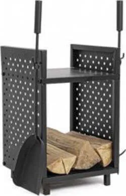 Porta legna Yes Everyday 0782422 EFESTO Con Accessori Nero