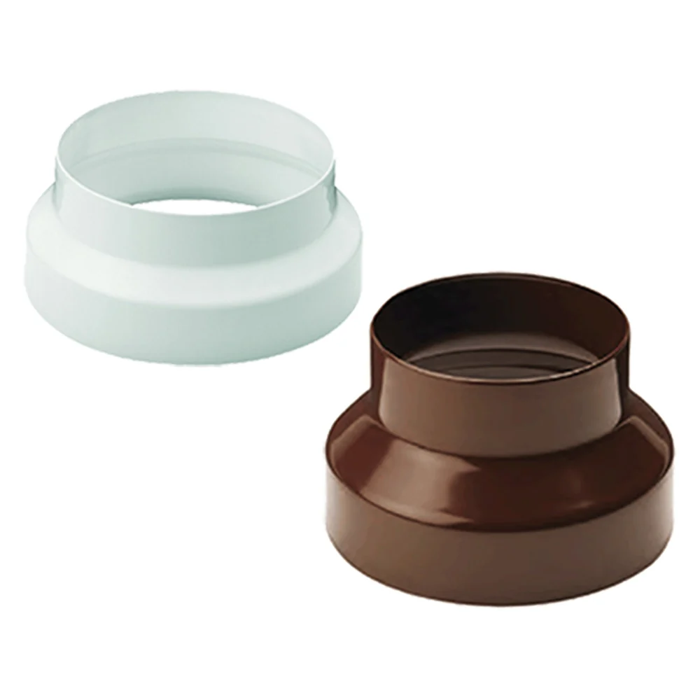 SAVE -- RIDUZIONE VERNICIATA PER TUBI STUFA LEGNA cm 14 x 12 bianca
