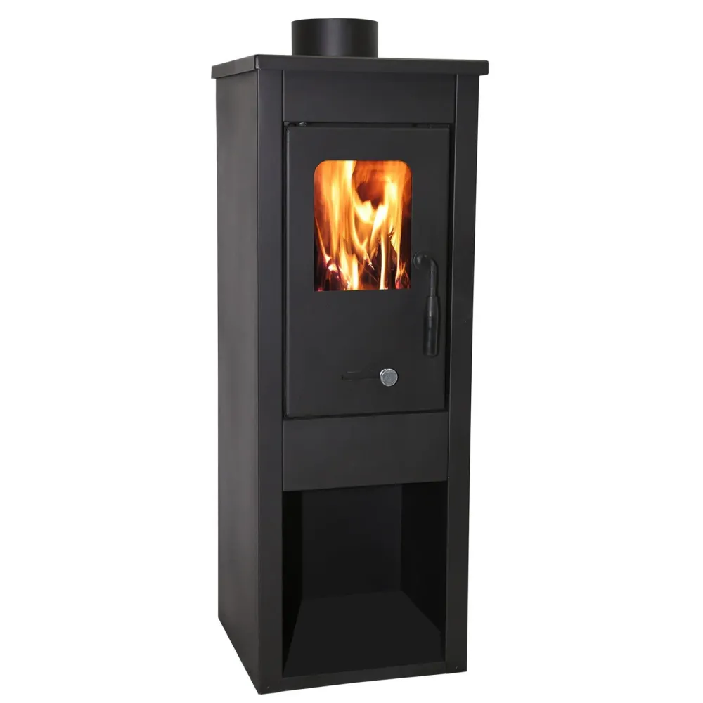 Stufa legna acciaio "Era" 6,8 kw h 94 cm Made Italy