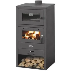 Stufa Legna Con Forno Blist Br 12 Kw Nero Antracite