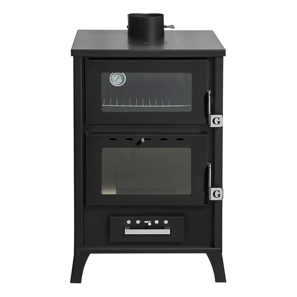 Stufa Legna Con Forno Marika Nera 22 Kw L50,5xp58,5xh91,5