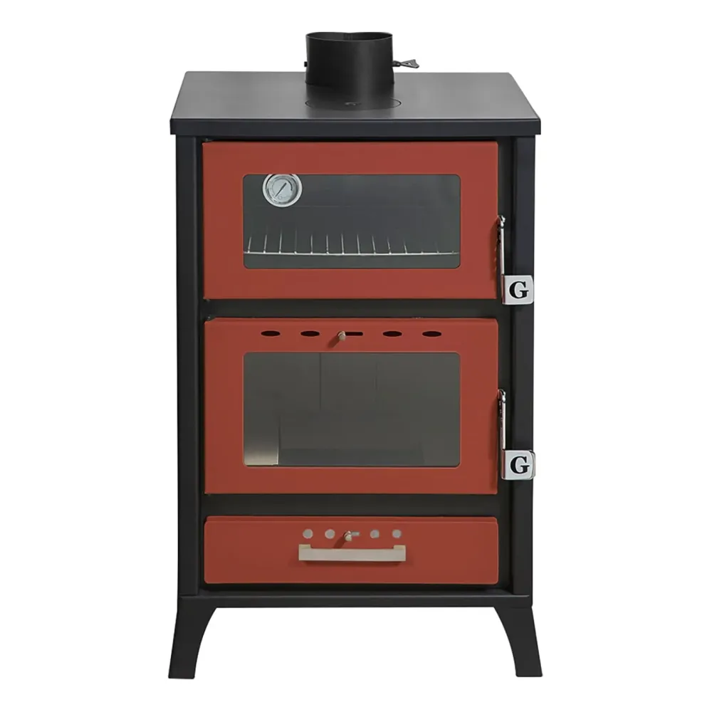 Stufa Legna Con Forno Marika Rossa 22 Kw L50,5xp58,5xh91,5