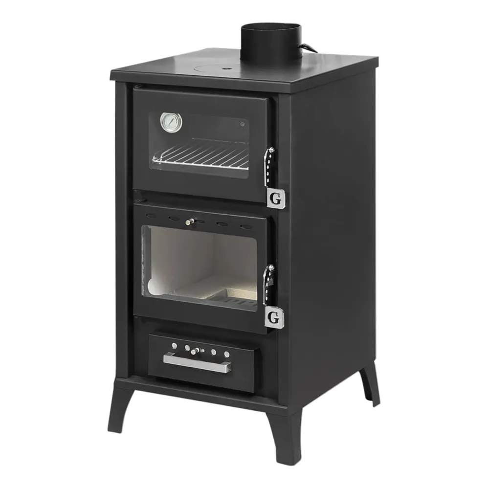 Stufa Legna Con Forno Marzia Nera 15,3 Kw L45xp48,5xh91,5
