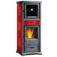 Stufa Legna Ghisa La Nordica Extraflame Mod. Rossella Plus Forno Evo 9,1 Kw Bordeaux